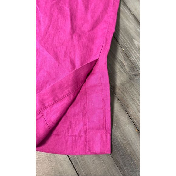 Athleta Retreat 100% Linen Wide Leg Pants Iceland Pink Travel Resort Coastal Wom - Picture 13 of 13